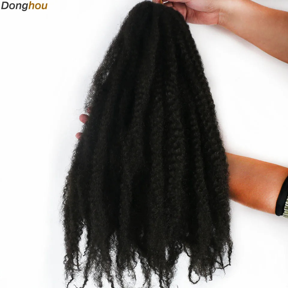 Marley Hair 18 pouces cheveux synthétiques tressés Marley Ombre noir brun blond gris 350 pour cheveux tressés Afro Kinky Marley Twist