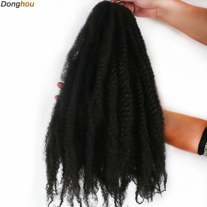 Marley Hair 18 pouces cheveux synthétiques tressés Marley Ombre noir brun blond gris 350 pour cheveux tressés Afro Kinky Marley Twist