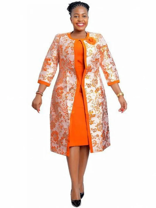 Ensemble 2 pièces de robes africaines pour femmes, imprimé floral, traditionnel dashiki musulman, mode abaya boubou, robe vide afrique