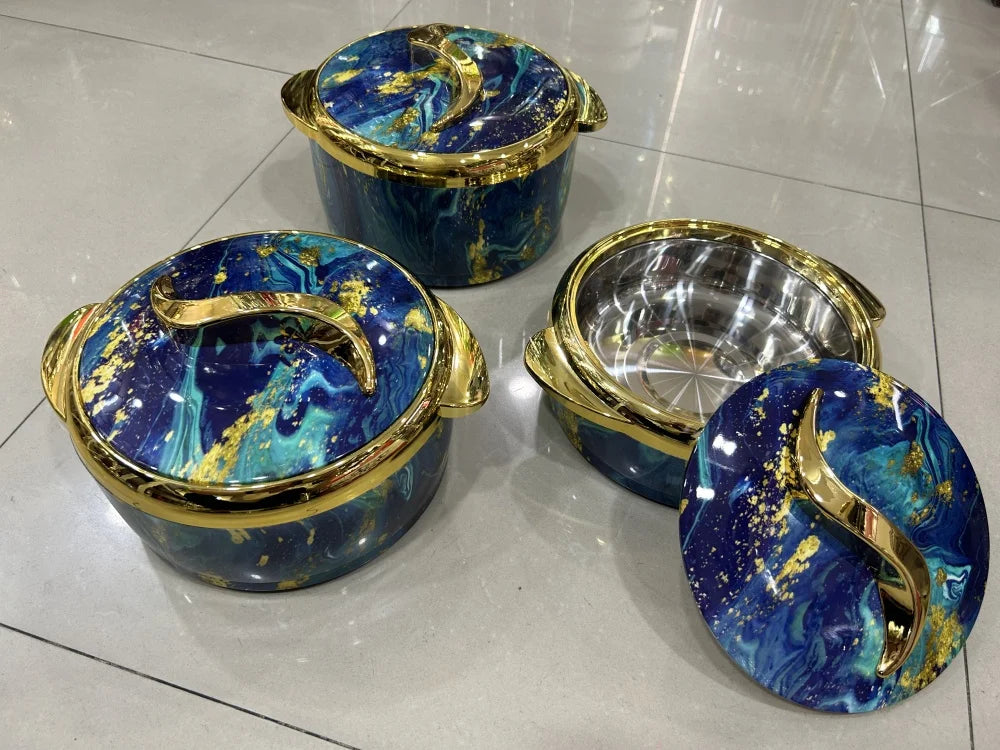 Boîte d'isolation alimentaire, ensemble de 3 pièces, 1,5 l, 2l, 2,5 l, chauffe-aliments, Pot chaud isolé thermique, boîte à déjeuner pour événement du Ramadan, pour mariage, fête de famille