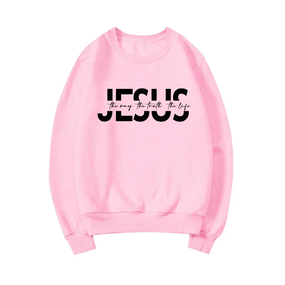 Jésus le chemin la vérité la vie sweat à capuche chrétienne cadeau de jésus pulls religieux femmes sweats cadeaux chrétiens