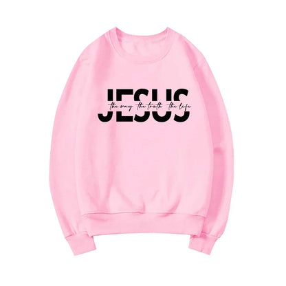 Jésus le chemin la vérité la vie sweat à capuche chrétienne cadeau de jésus pulls religieux femmes sweats cadeaux chrétiens