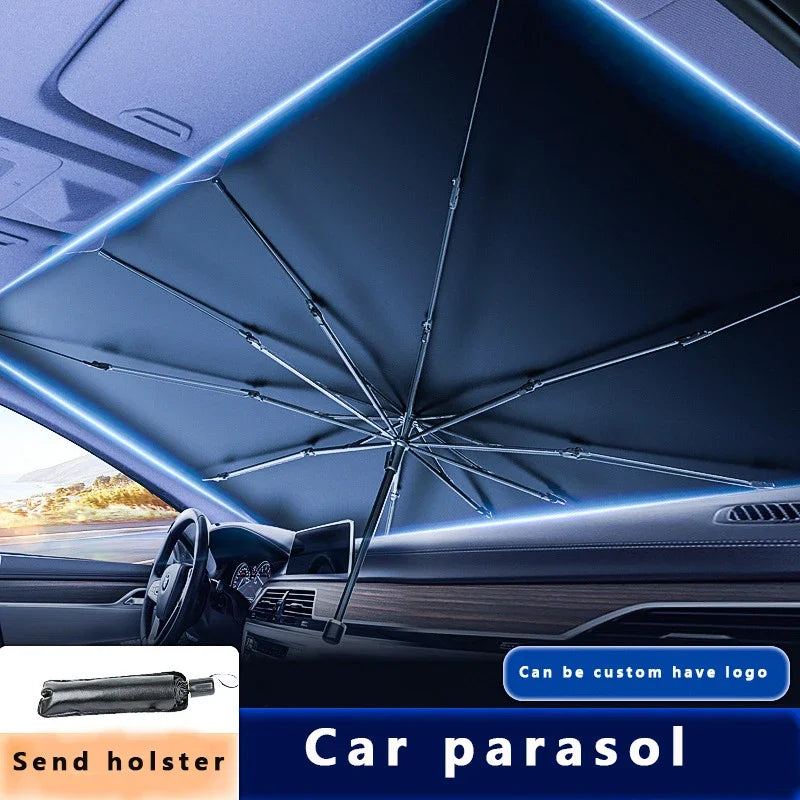 Pare-soleil parapluie pare-soleil pare-brise avant de voiture pare-soleil de voiture voiture avec parasol pliant pare-soleil de protection solaire