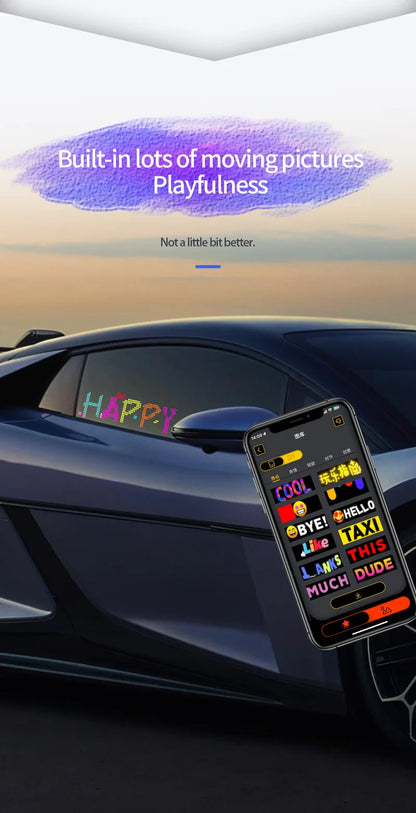 Écran d'affichage de panneau de pixels matriciel LED pour camion, Flexible, rvb, USB, 5V, motif de voiture, Graffiti, texte, projecteur, boutique d'animation, barre de rappel