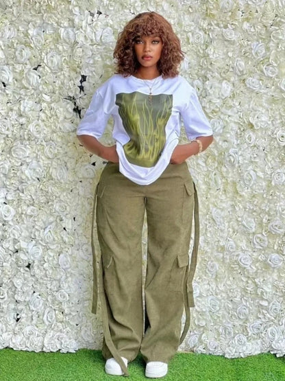 Ensemble Dashiki Africain pour Femme, Haut et Pantalon Assortis, Vêtements d'Été et d'Automne, Nouvelle Collection, 2 Pièces