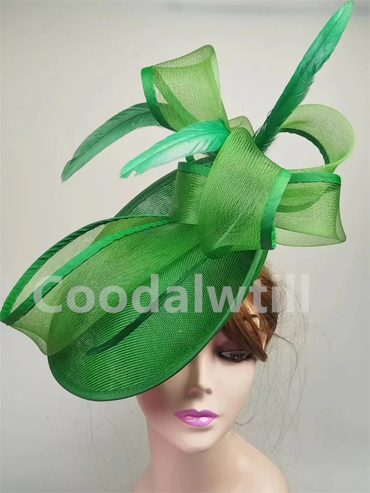 Fascinateur de cheveux verts pour femme, casquette de pilulier, événement formel, pièce de sauna Derby, élégant, mariage, Gatineau, inery, mode chapeau