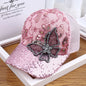 Casquette de Baseball papillon strass, casquette à rabat pour femme et homme, visière, chapeau de soleil, protection solaire, casquette de Sport, mode Unique, chapeau de plage, nouvelle collection