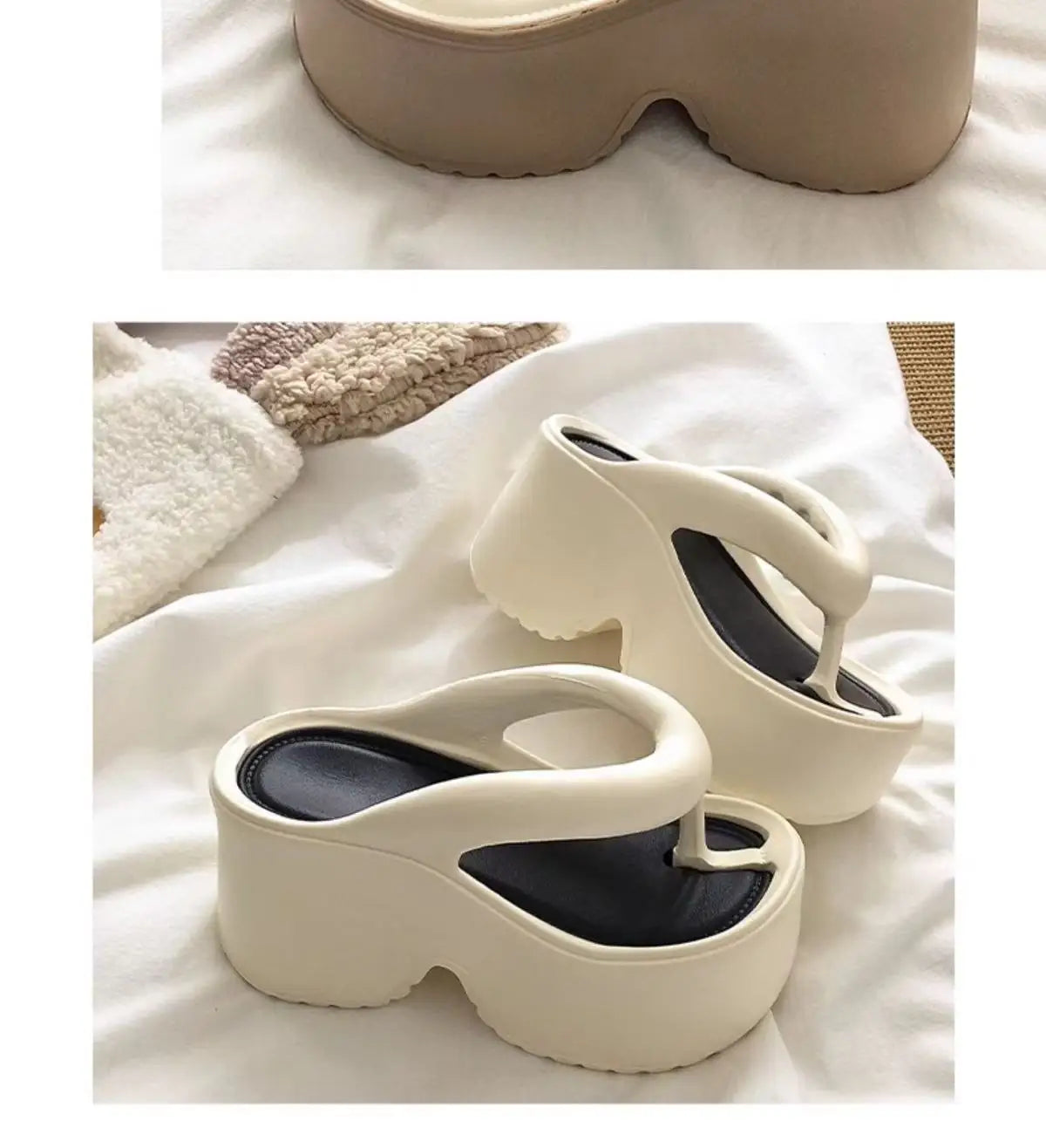 Tongs compensées à Clip pour femmes, sandales de plage à plateforme épaisse, semelle épaisse, pantoufles Eva à talons hauts, été 2025