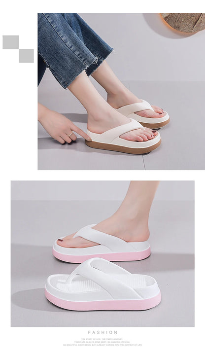 Outlandish EVA femme tongs super doux semelles épaisses chaussures d'extérieur d'été antidérapantes de haute qualité Design à la mode sandales pour femmes