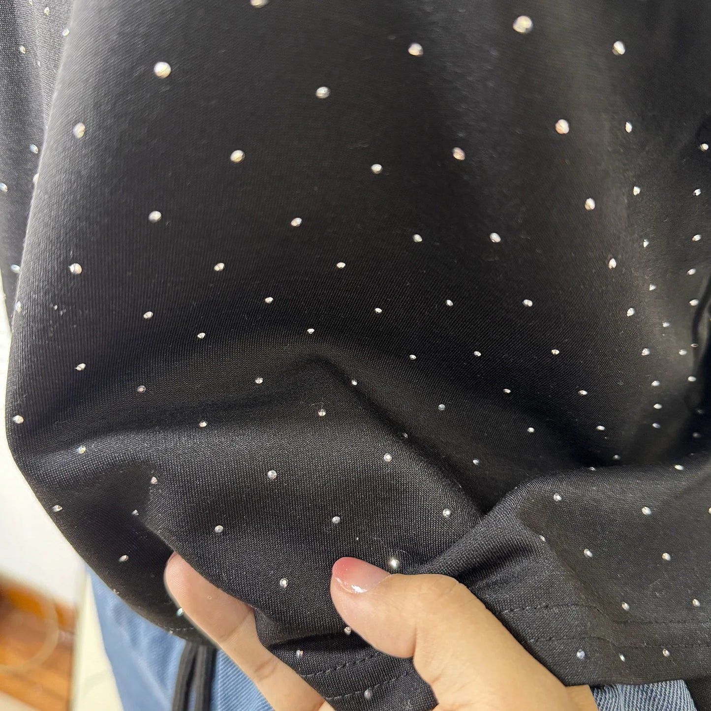 Ensemble deux pièces en Denim pour femmes, ensemble pantalon assorti, Streetwear Y2k, décontracté, perçage à chaud, hauts, jambes larges, pantalons longs, taille haute, 2025