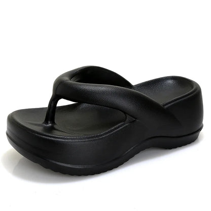 Eyriphy – tongs à plateforme pour femmes, sandales d'été à fond épais, pantoufles de plage en plein air, salle de bain, chaussures de maison, confortables, semelle souple