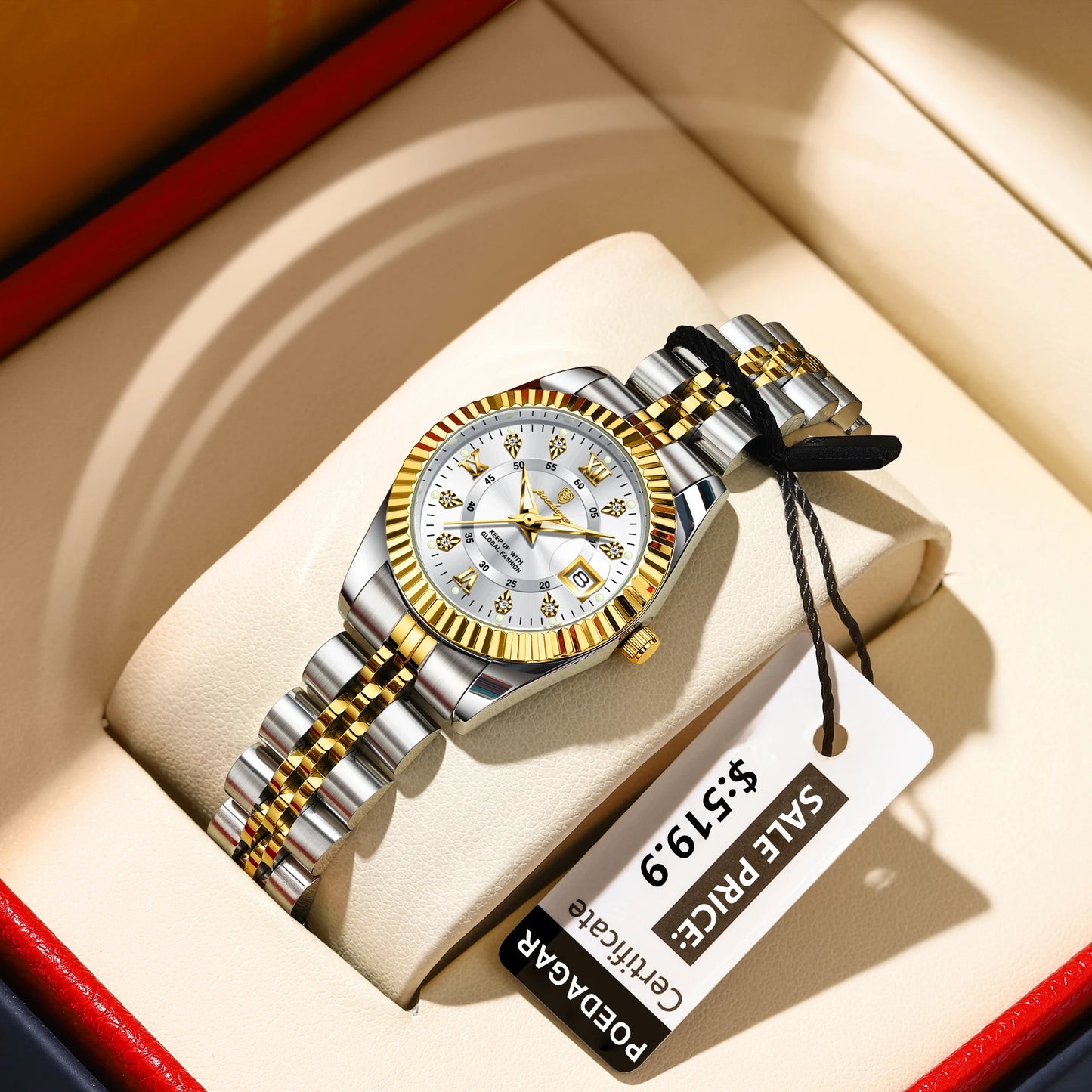 POEDAGAR montres de luxe pour femmes étanche lumineux Date dames montre-bracelet en acier inoxydable montre à Quartz élégante pour les femmes Reloj