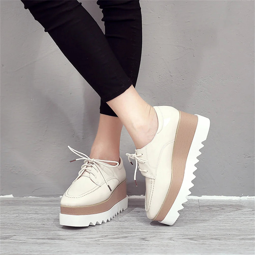 Plate-forme plate solide pour femmes, chaussures plates pour femmes, Parker carré, décontracté, printemps, automne, tout neuf, mode, strucgirls, loisirs