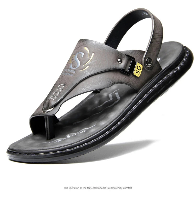 Marque hommes sandales été à semelles souples anti-dérapant chaussures de plage mâle en plein air confortable hommes pantoufles de luxe de haute qualité sandalias