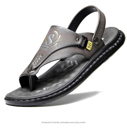 Marque hommes sandales été à semelles souples anti-dérapant chaussures de plage mâle en plein air confortable hommes pantoufles de luxe de haute qualité sandalias