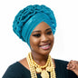 Turban Africain à Volants et artificiel astiques pour Femme, Couvre-chef de Mariage, Cravate de Sauna, Équipement de ix, Chapeau, Nigeria