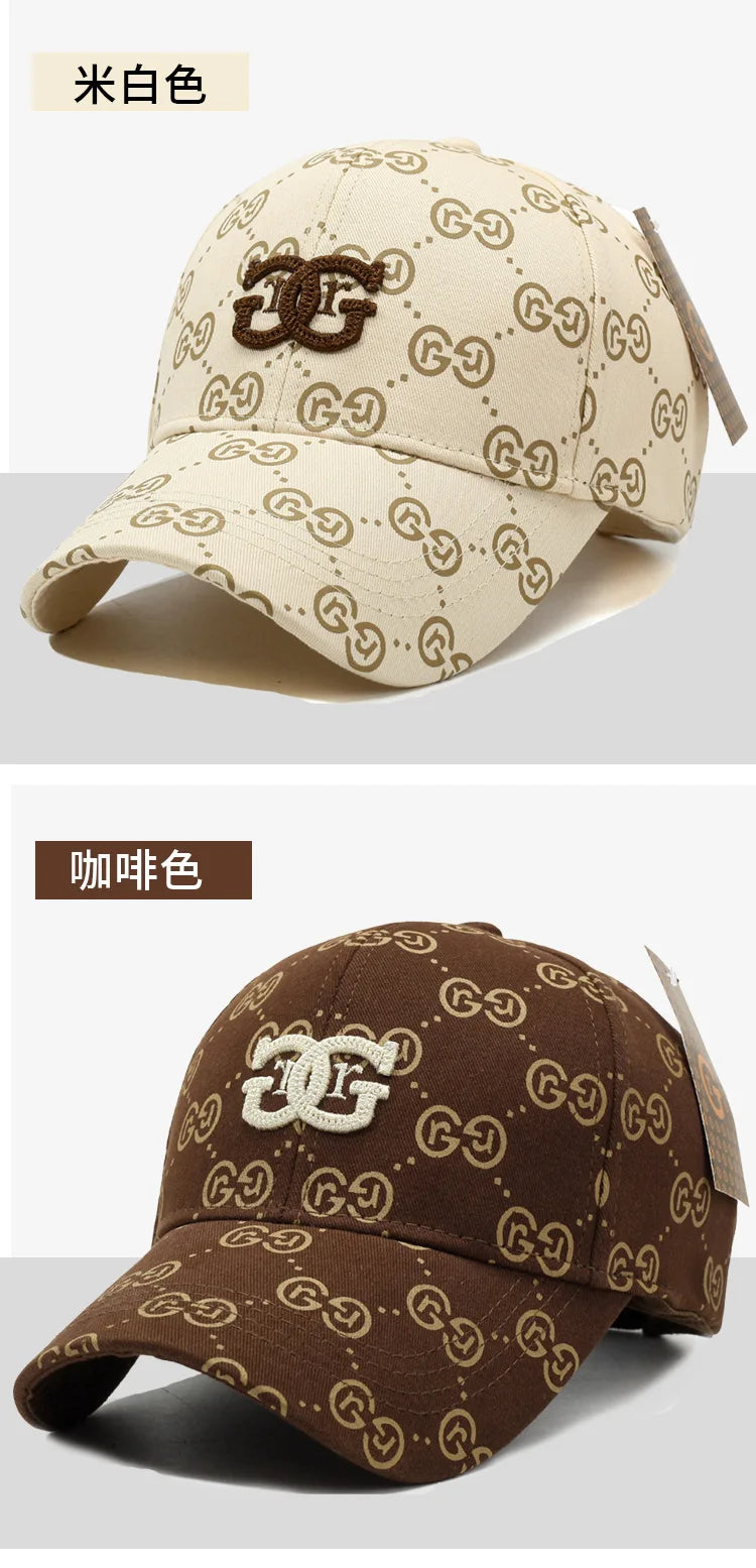 Casquette de baseball version coréenne pour hommes et femmes, chapeau à fleurs anciennes, plein de lettres ins, tendance, nouvelle collection printemps et été 2025