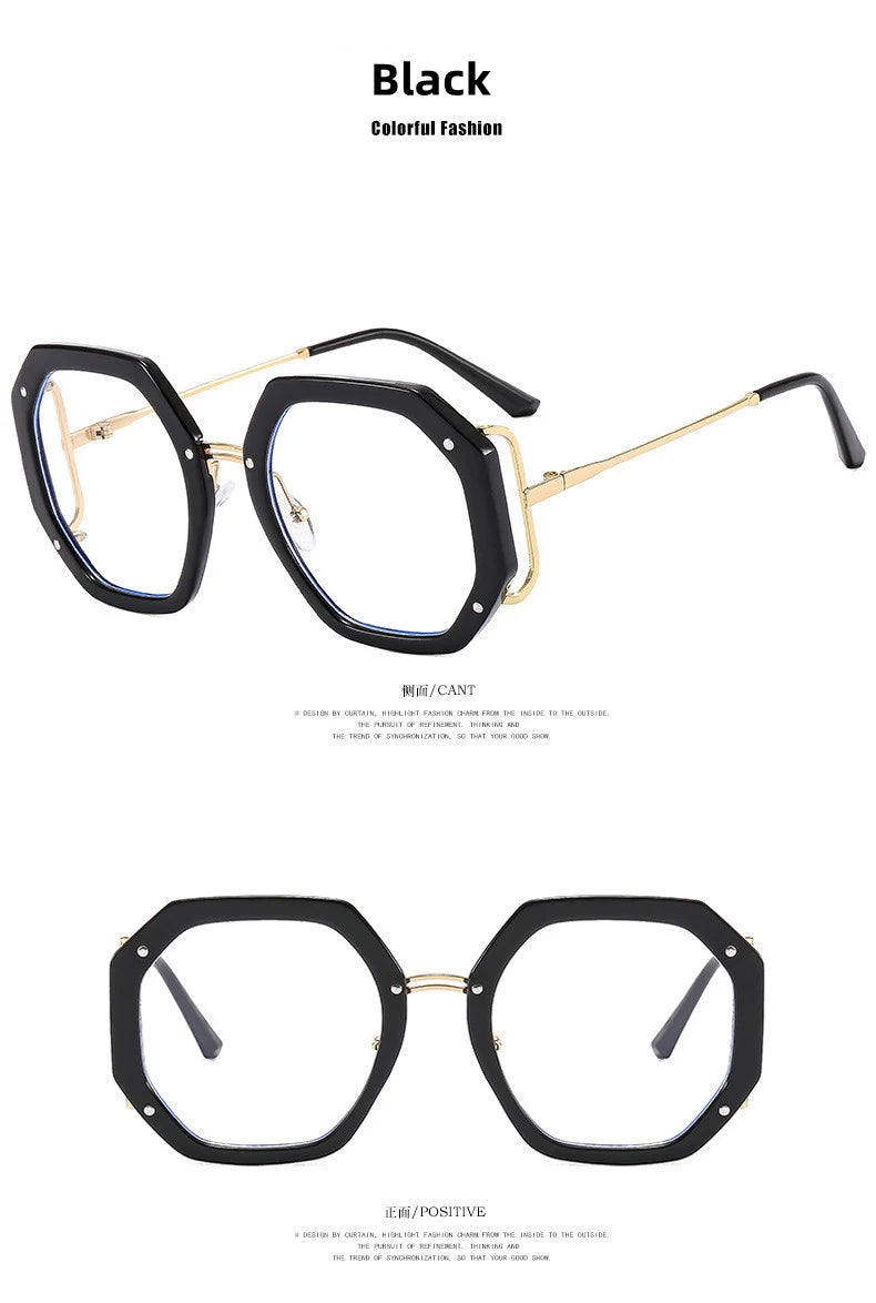 Lunettes photochromiques pour femmes, nouveau Design de marque à la mode, grand polygone, Anti lumière bleue, lecture sur ordinateur, hypermétropie, 2023