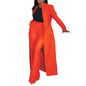 Ensemble femme manches longues x-long Blazer manteau + pantalon Long costume 2025 printemps Streetwear deux 2 pièces ensemble afrique OL tenues de travail