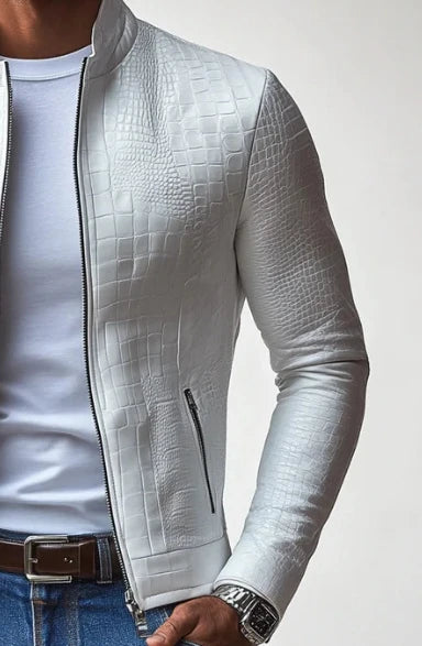 Veste à col roulé à manches longues pour hommes, manteau à fermeture éclair, coupe standard régulière confortable, poches solides, mode décontractée, document, automne, hiver