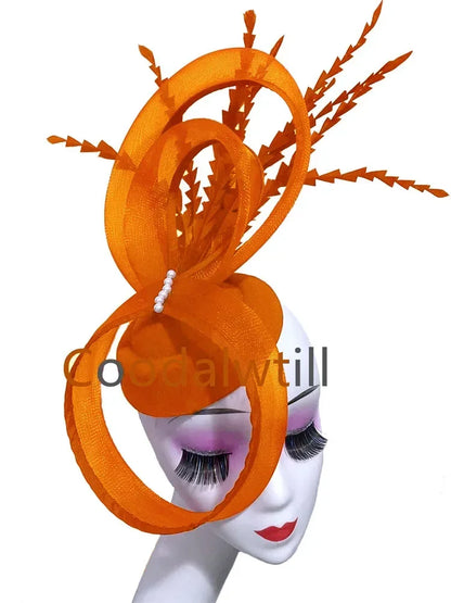 Plume Derbr Fascinator chapeaux femmes Vintage église pilulier casquette bandeau dames élégant Cocktail Kentucky casque Fascinators