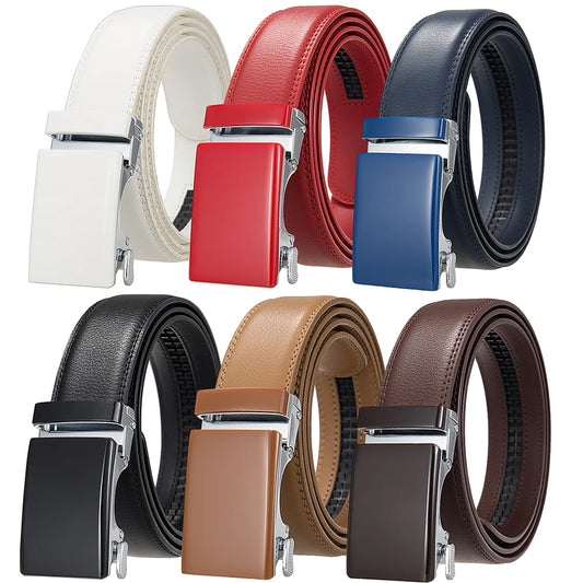 Nouveaux hommes ceinture mode alliage automatique boucle ceinture affaires décontracté décoration ceinture hommes ceintures 3.5 cm noir bleu rouge café