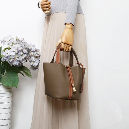 Sac à main en cuir de vache souple, panier de couche de sauna XVI, sac de détermination durable, fabriqué en Chine, nouvelle mode, 2024, E27