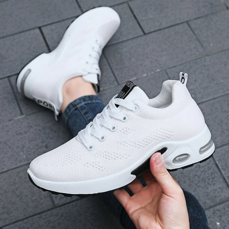 Chaussures pour femmes plate-forme baskets maille chaussures de course en plein air gros léger femmes chaussures décontractées de luxe blanc chaussure vulcanisée