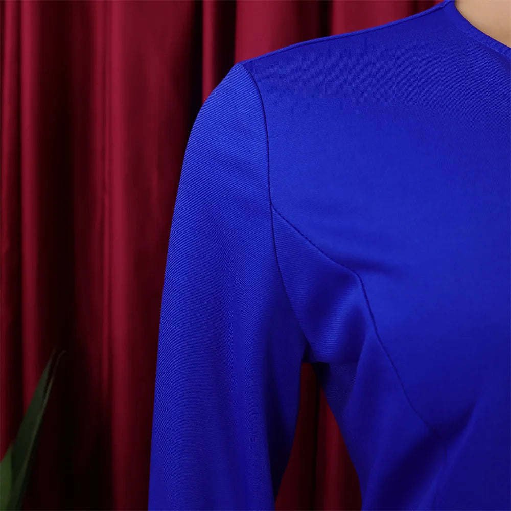 FairyShely 2025 Sexy Patchwork grande taille robe de Club femmes à manches longues grandes robes dame coupe ajustée fête robe courbe serrée