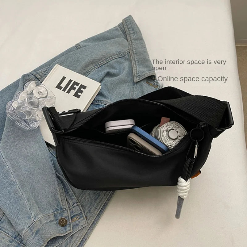 2024 nouvelle mode sac à bandoulière Simple large bandoulière conception unique sac à bandoulière Style Original trajet boulette femmes sac