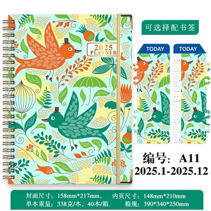 Planificateur 2025 Calendrier hebdomadaire et mensuel 2025 de janvier à décembre A5 (6,2" x 8,5") Plan de travail accaden de 12 mois Etiquettesmic