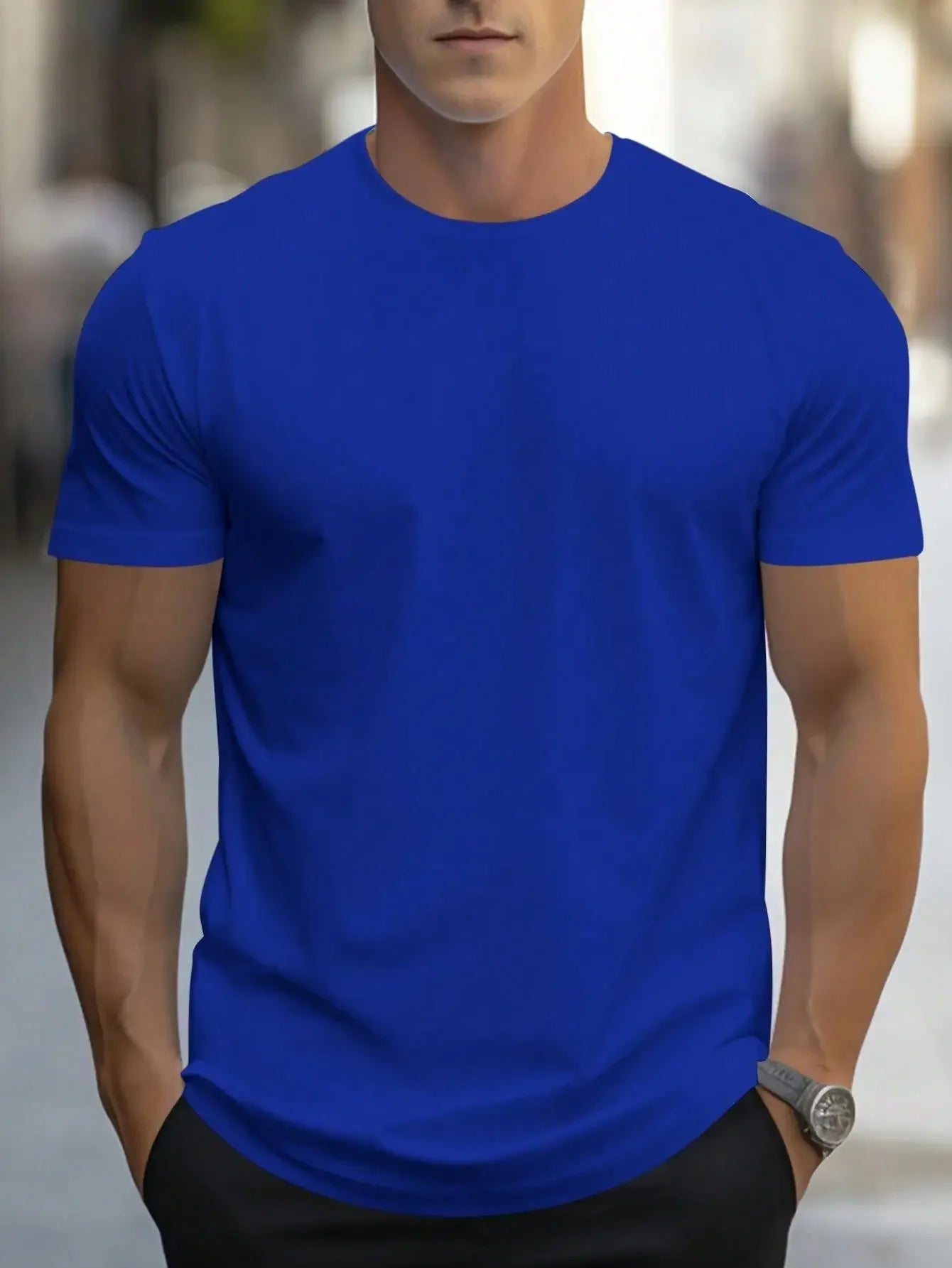 Offre spéciale couleur unie haute qualité impression T-Shirts hommes décontracté rue T-Shirts été surdimensionné vêtements en vrac coton à manches courtes