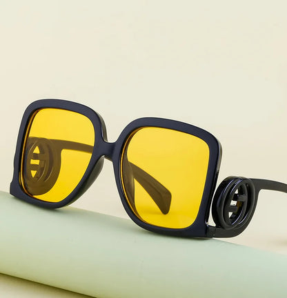 Nouvelles lunettes de soleil pour femmes rétro mode lunettes de soleil polygonales épissage couleur bloquée lunettes Design de luxe Uv400