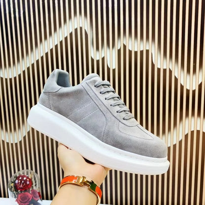 Baskets décontractées en cuir fabriquées à la main pour hommes, baskets à plateforme, mocassins plats originaux unisexes, chaussures pour hommes