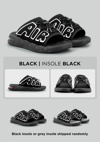 Pantoufles hommes coussin d'air conception glisser homme été nouveau PVC doux antidérapant hommes pantoufles de sport pour hommes tongs Chanclas Hombre