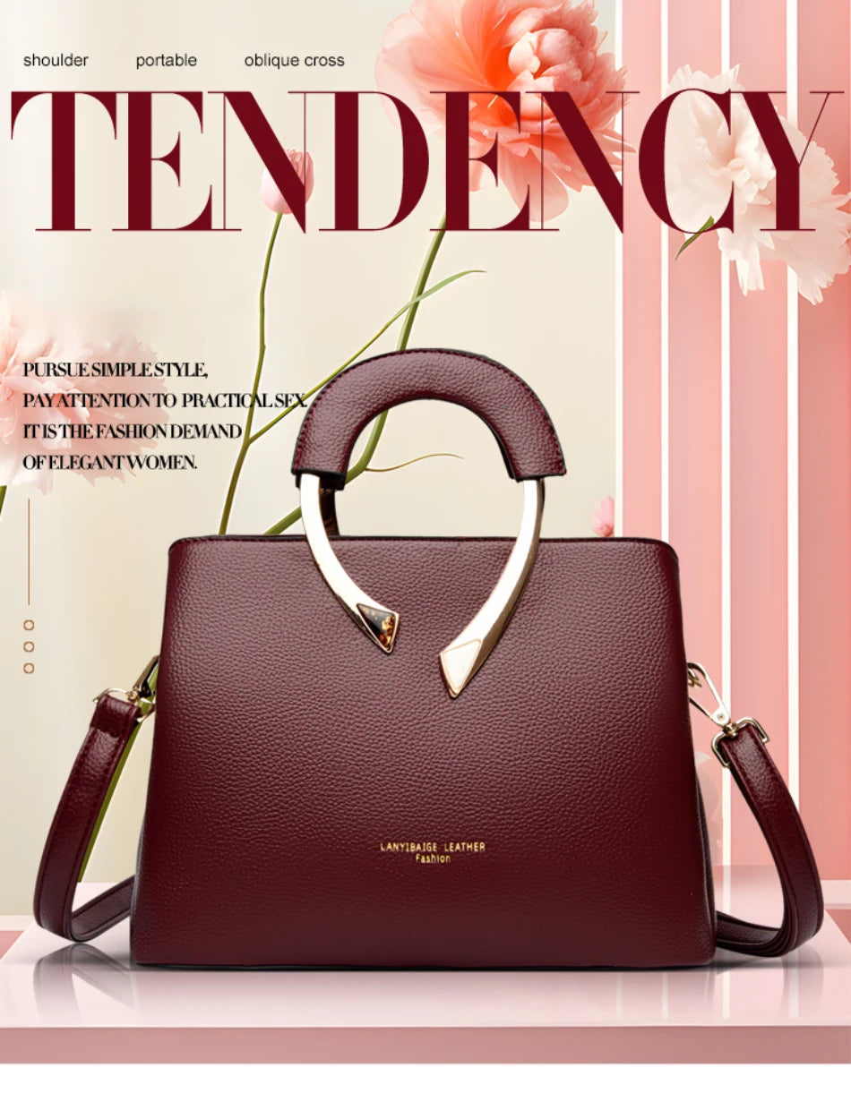 Sacs à main de luxe femmes sacs concepteur 3 couches en cuir souple épaule Sac à bandoulière dames grande capacité Shopping messager fourre-tout