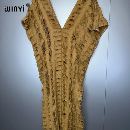 WINYI été Original ajouré ample denim combinaison mode couvrir