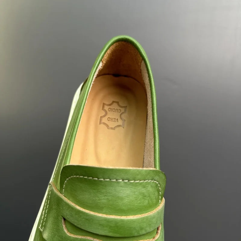 DOYUTIG-Chaussures à enfiler en cuir véritable pour hommes, chaussures de planche décontractées rétro pour hommes, baskets chimneakers de printemps et d'automne, marque de mode masculine, SG009