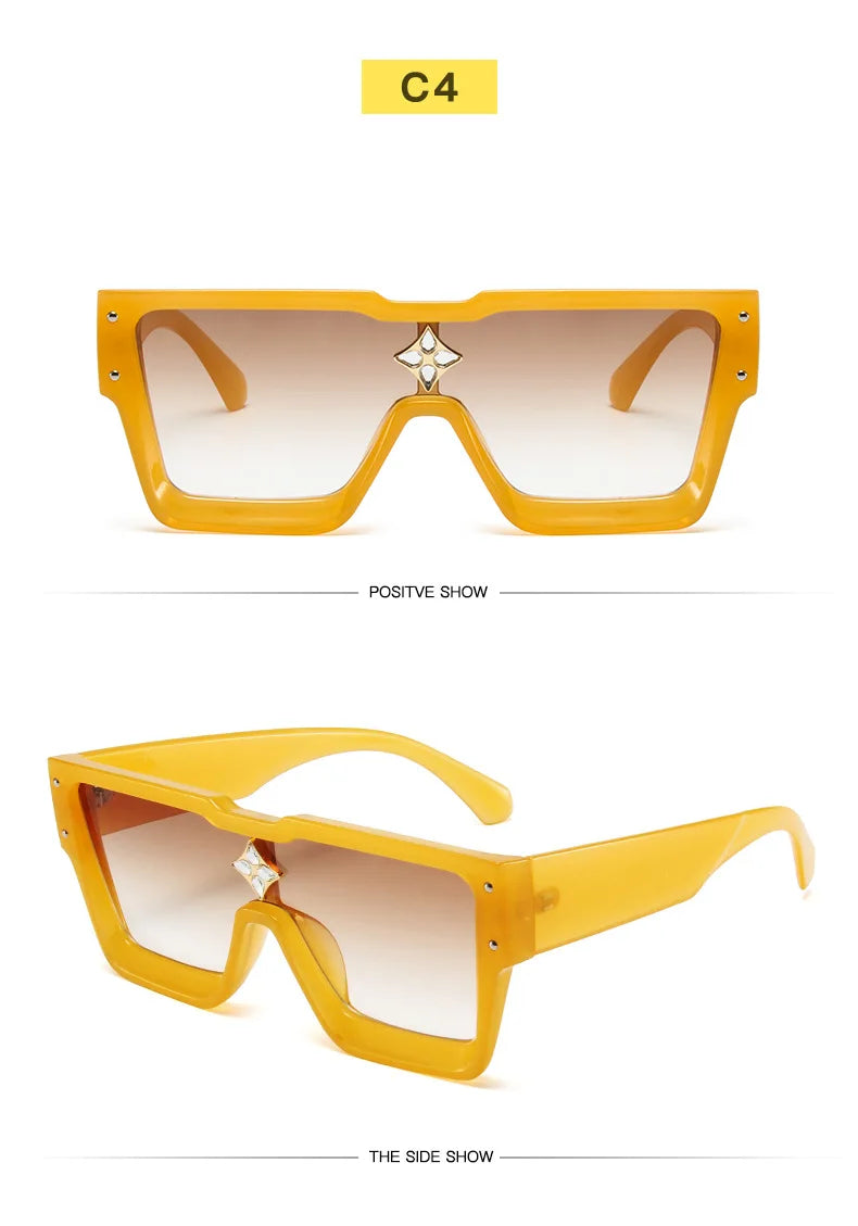 Lunettes de soleil Cyclone de luxe élégantes pour hommes et femmes, lunettes de soleil carrées de styliste pour la conduite d'aviation, nuances de mode UV400