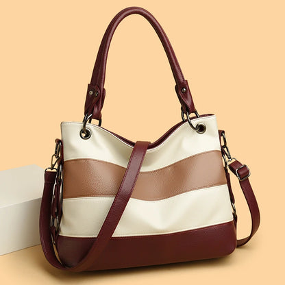 Trois couches de luxe fourre-tout décontracté femmes Sac de haute qualité en cuir Pu dames sacs à main pour femmes grand épaule sacs à bandoulière Sac nouveau