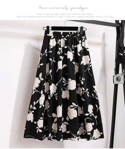 Grande taille femmes taille haute minceur hanche couvrant Maxi jupe été à la mode Rose demi-longueur jupe princesse manches Polo Nec