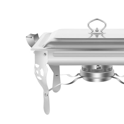 Réchaud/couvercle en acier inoxydable 6L, récipient chauffant pour Catering, Buffet de fête, poêle carré en libre-Service