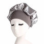Bonnet en Satin réversible pour cheveux, Double couche réglable, couvre-tête pour dormir, accessoires de coiffure bouclés et élastiques