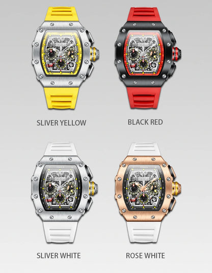 Montre Tonneau en Acier Inoxydable pour Homme, Horloge à Quartz, Étanche, Minuterie, Haute Qualité, Marque Célèbre, Mode Originale, Offre Spéciale