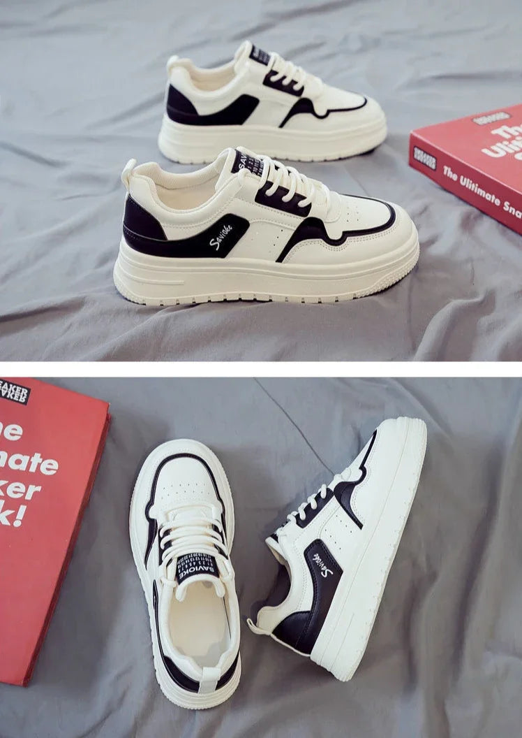 Chaussures de sport à lacets pour femmes, baskets athlétiques, chaussures à plateforme montante, qualité originale, mode 2024