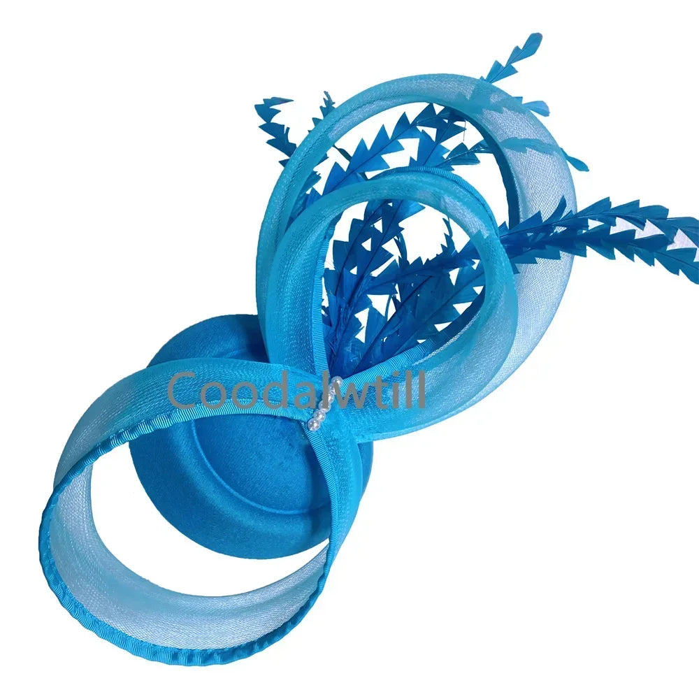 Plume Derbr Fascinator chapeaux femmes Vintage église pilulier casquette bandeau dames élégant Cocktail Kentucky casque Fascinators