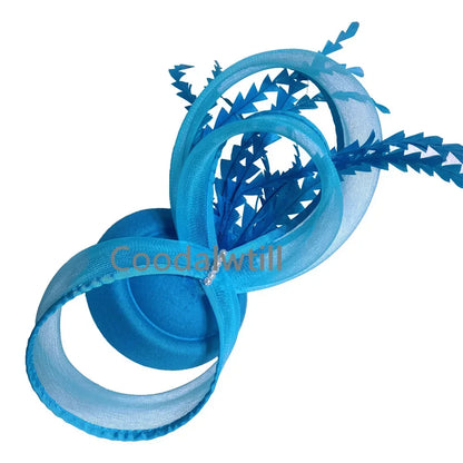 Plume Derbr Fascinator chapeaux femmes Vintage église pilulier casquette bandeau dames élégant Cocktail Kentucky casque Fascinators