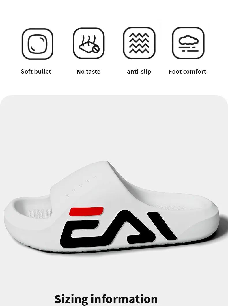 Semelle Extra épaisse hommes coussin d'air doux pantoufles décontractées sandales EVA tongs de mode en plein Air été bord de mer chaussures de plage