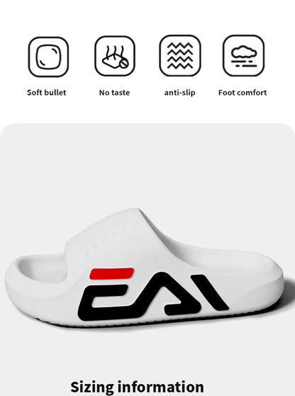 Semelle Extra épaisse hommes coussin d'air doux pantoufles décontractées sandales EVA tongs de mode en plein Air été bord de mer chaussures de plage