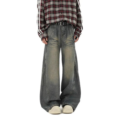 Jean Baggy décontracté pour hommes, pantalon Y2k, Streetwear, short en Denim, vêtements évasés, Cargo, nouveau